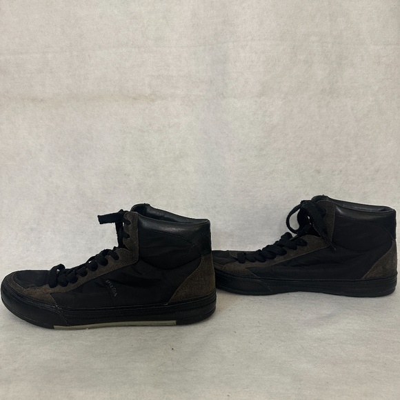 Prada Hightops US men's size 9 Gently worn Leather / nylon / suede / rubber - Picture 6 of 14